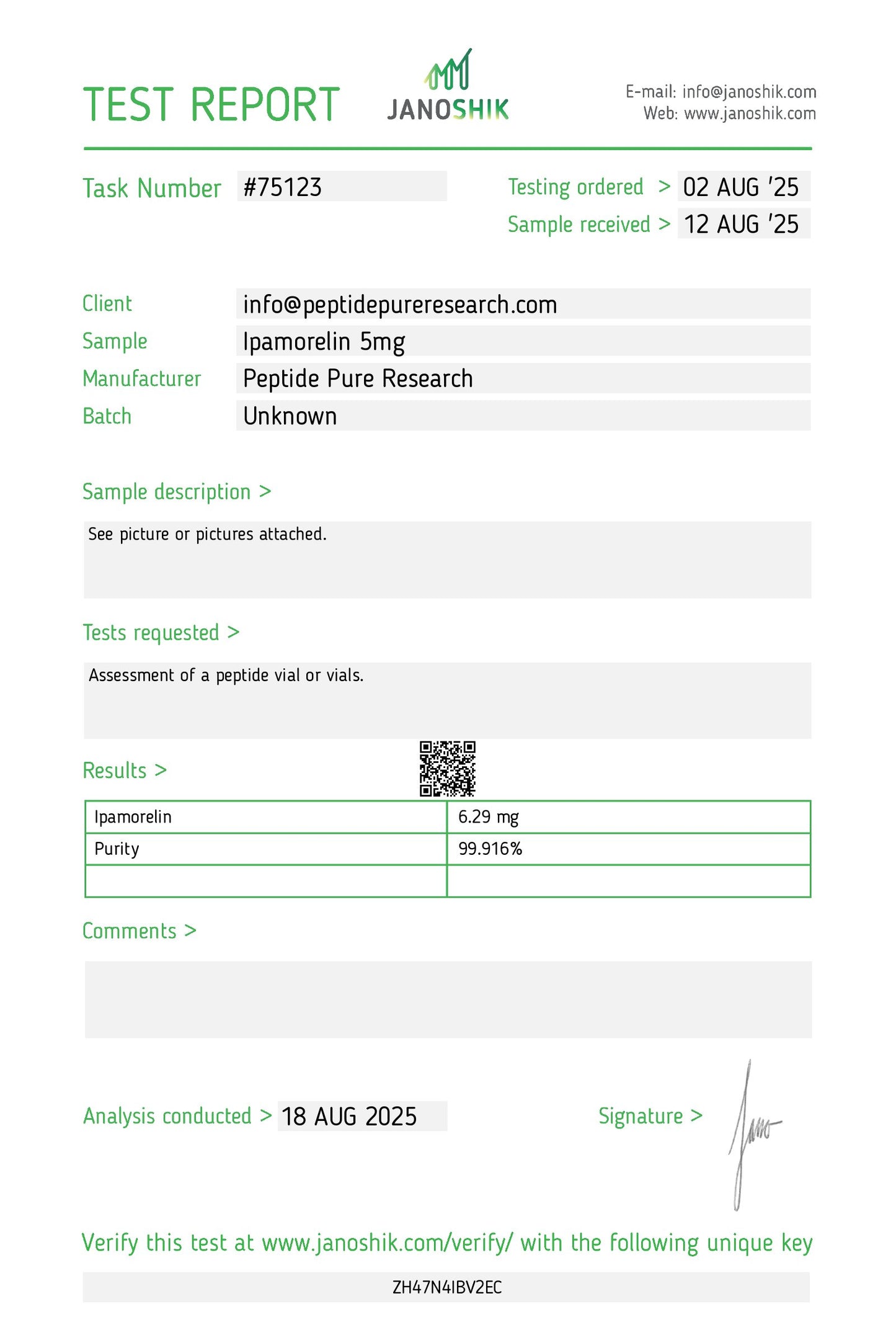 IPAMORELIN - 5mg